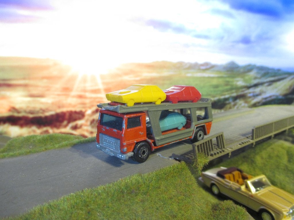 1:111 Bedford Car Carier - Matchbox MB11 grijze opbouw 1983, Ophalen of Verzenden, Gebruikt, Auto