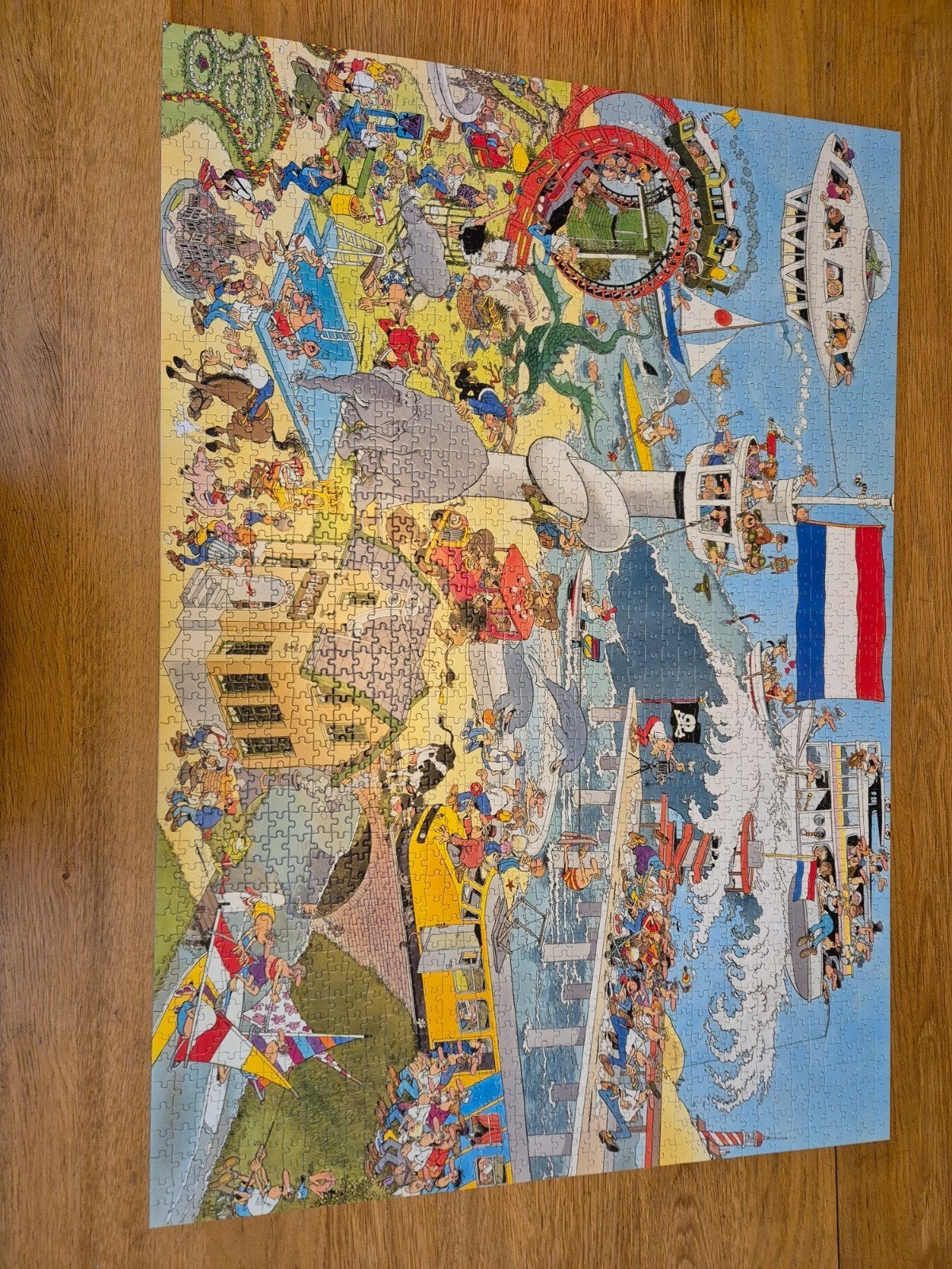 Jan van Haasteren puzzel 2000 stukjes Ter land, ter zee, ..., Ophalen, Meer dan 1500 stukjes, Zo goed als nieuw, Legpuzzel