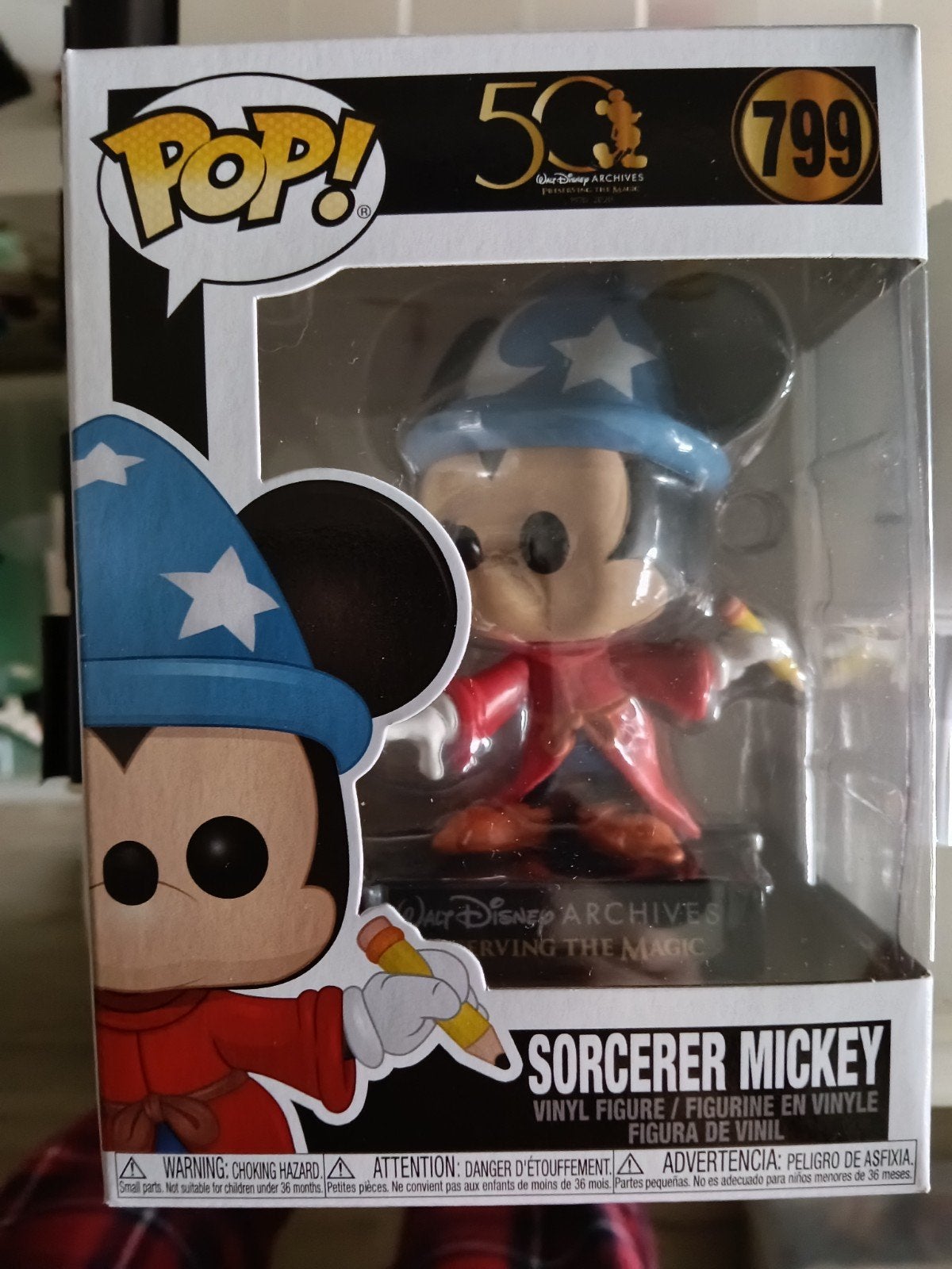 Funko Pop! Sorcerer Mickey #799 - Disney Archives 50th, Ophalen of Verzenden, Nieuw