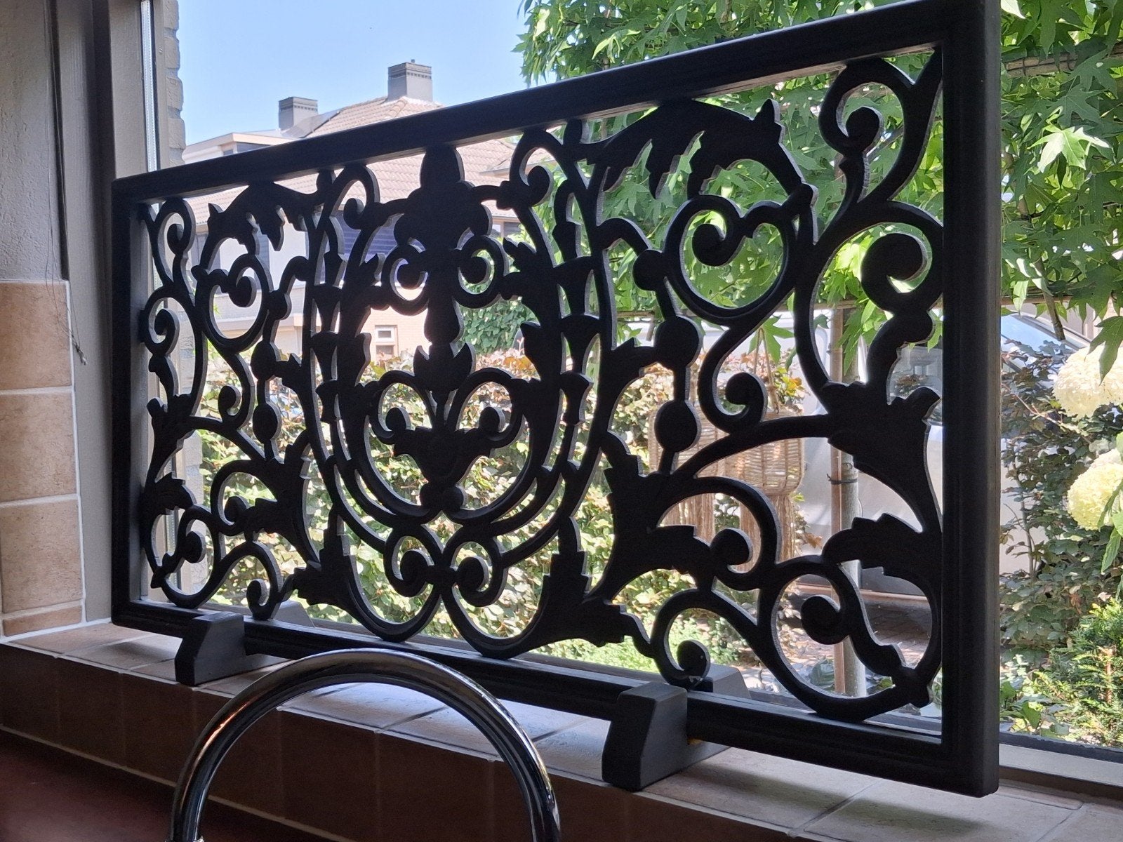 Te koop: antraciet houten ornament, Ophalen of Verzenden