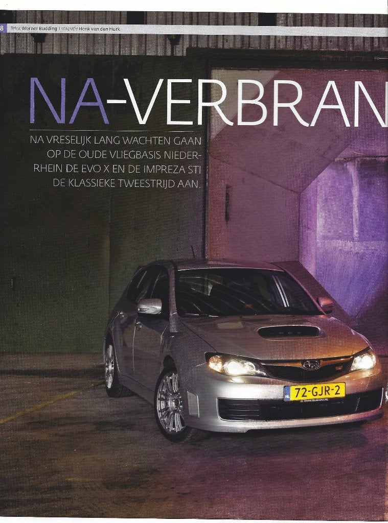 Autovisie test Lancer Evo versus Impreza WRX STi 2008, Ophalen of Verzenden, Gelezen, Overige merken