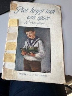 Piet krijgt toch een spoor  jaar 1910, Ophalen of Verzenden, Gebruikt, Trein, Boek of Tijdschrift
