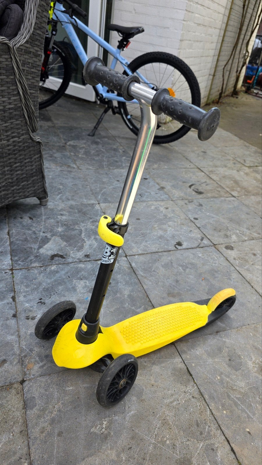 Stepje 3 wielen step oxelo b1 geel, Ophalen, Gebruikt, Gewone step, Oxelo
