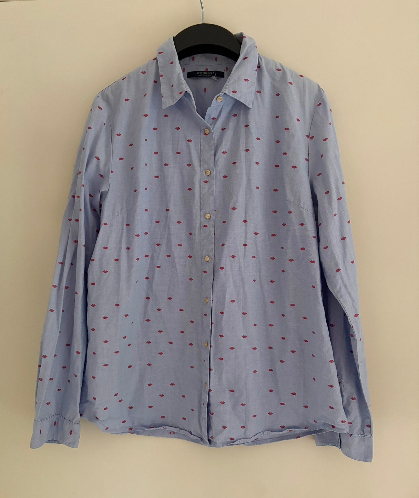 Superleuk overhemd, L, Scotch & Soda, Ophalen of Verzenden, Zo goed als nieuw, Maat 42/44 (L), Blauw