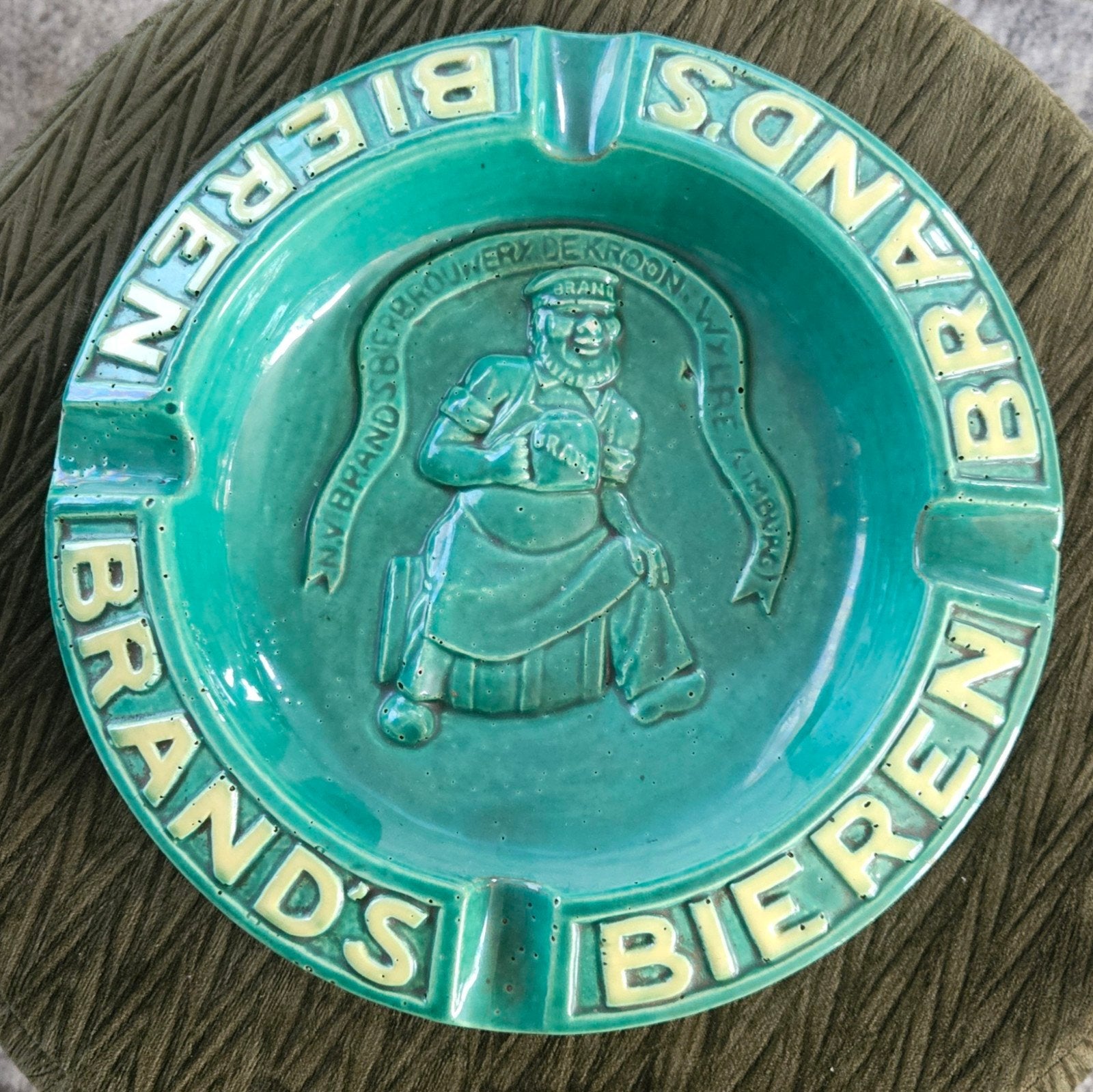 Vintage Brand's Bieren Asbak - Bijzonder en Gaaf, Ophalen of Verzenden, Brand