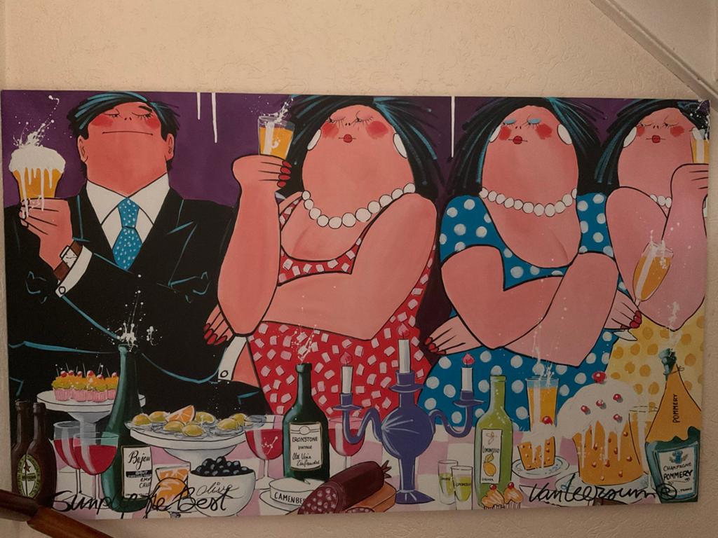 Dikke Dames Canvas op MDF -  Limited Edition, Ophalen