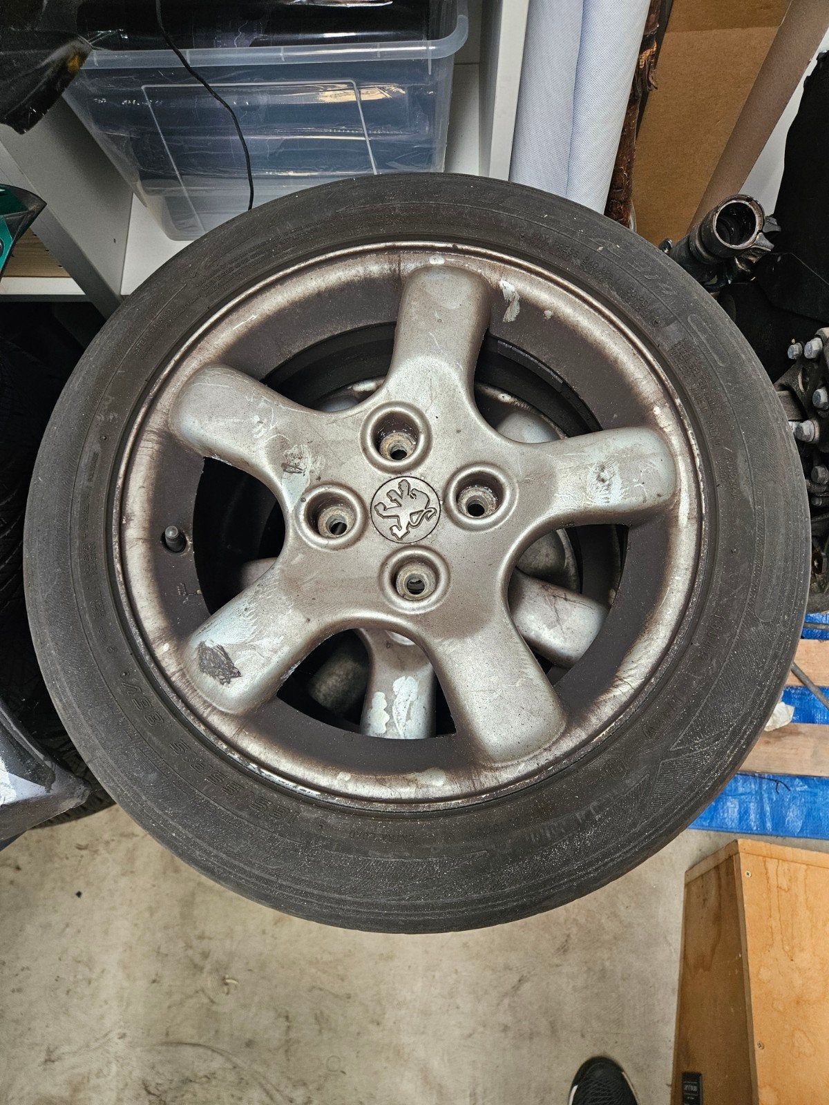 Peugeot 206 GTI Lichtmetalen Velgen met Reservewiel, Ophalen, Gebruikt