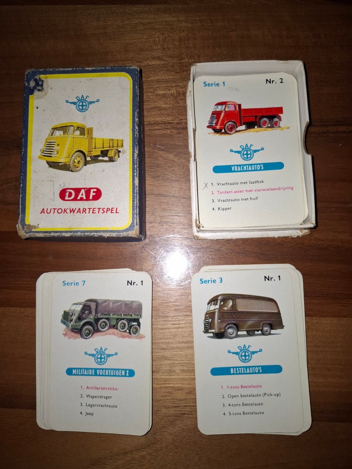 Zeldzaam Vintage DAF Autokwartetspel (jaren 60), Ophalen of Verzenden, Gebruikt