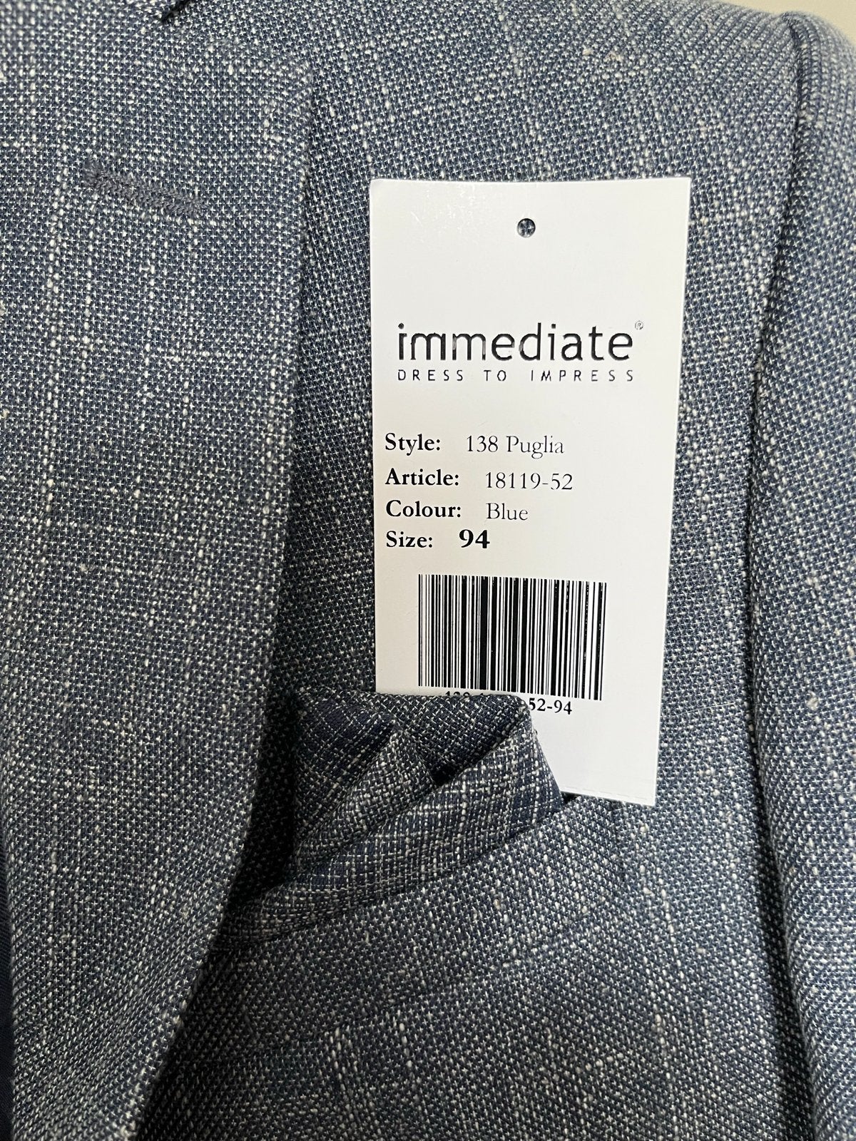 Immediate Trouwpak Compleet - Overhemd, Strik, Riem, Ophalen of Verzenden, Nieuw, Overige maten, Blauw