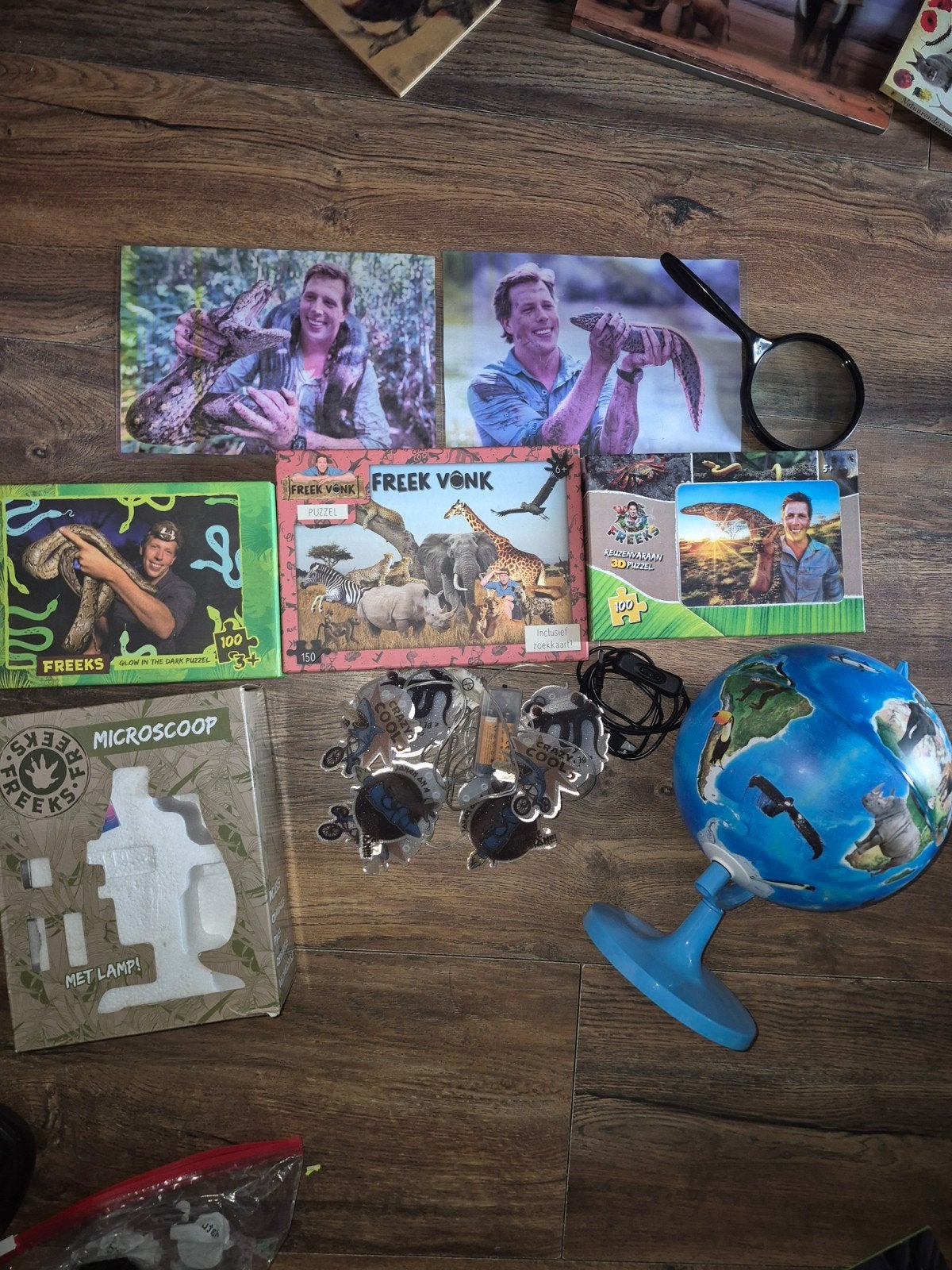 Freek Vonk Speelgoedpakket: Puzzels, Microscoop & Meer!, Ophalen, Gebruikt, Puzzelen, Met licht