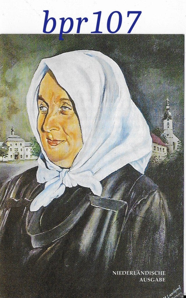 BPR107 Bid prentje Gebed Zaligverklaring Theresia Neumann, Verzamelen, Religie, Ophalen of Verzenden, Zo goed als nieuw, Kaart of Prent