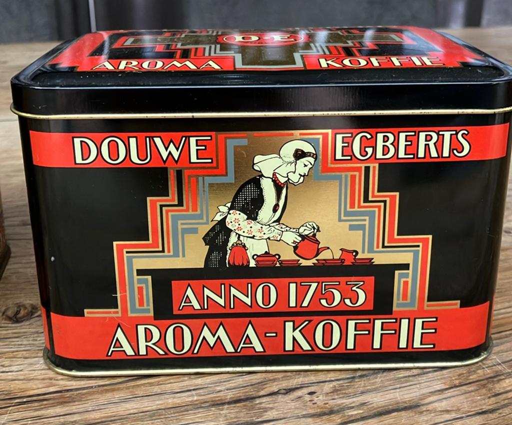 3 oude Douwe Egberts aroma koffie blikken, Ophalen of Verzenden, Gebruikt, Gebruiksvoorwerp