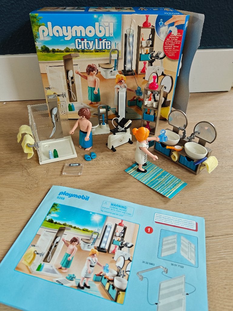 Playmobil City Life Badkamer Set 9268, Ophalen, Complete set, Overige typen, Zo goed als nieuw