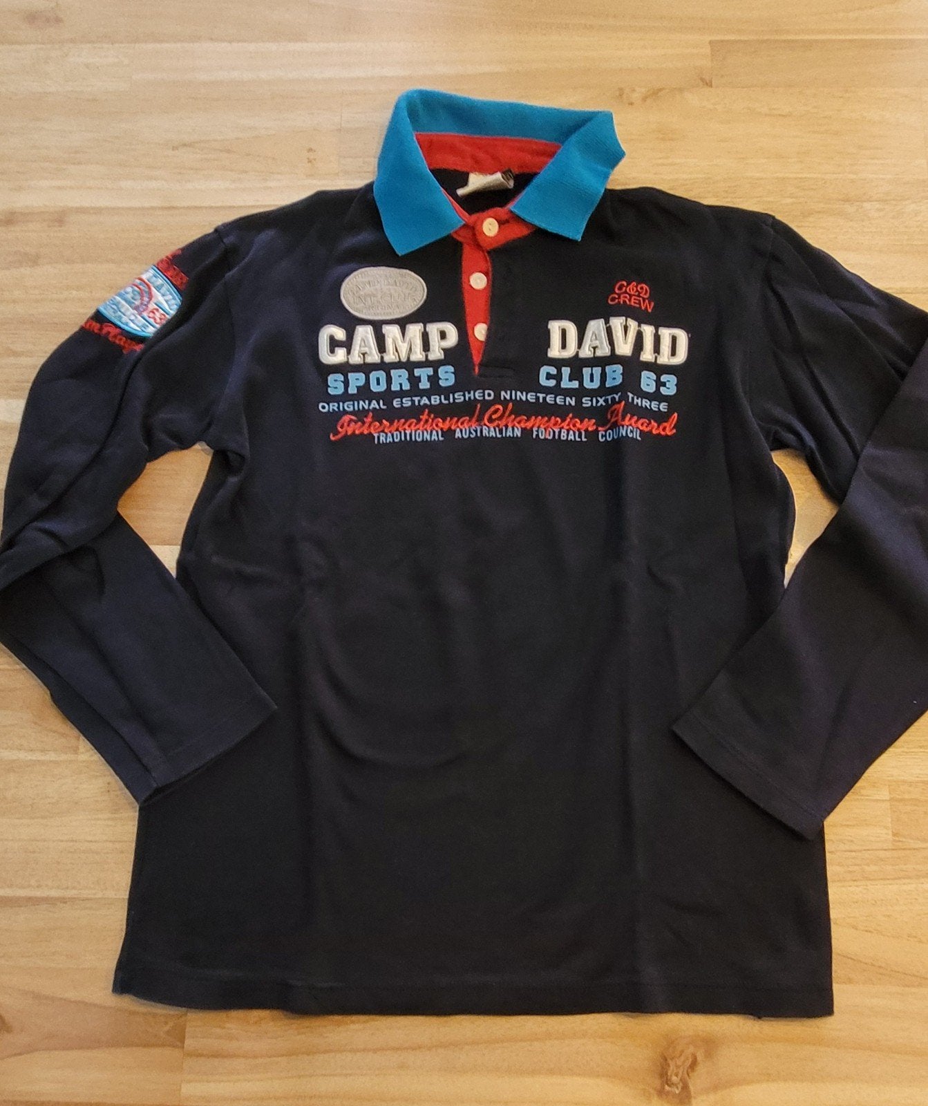Camp David Poloshirt lange mouw, maat 164, Gebruikt, Ophalen of Verzenden, Camp David, Shirt of Longsleeve