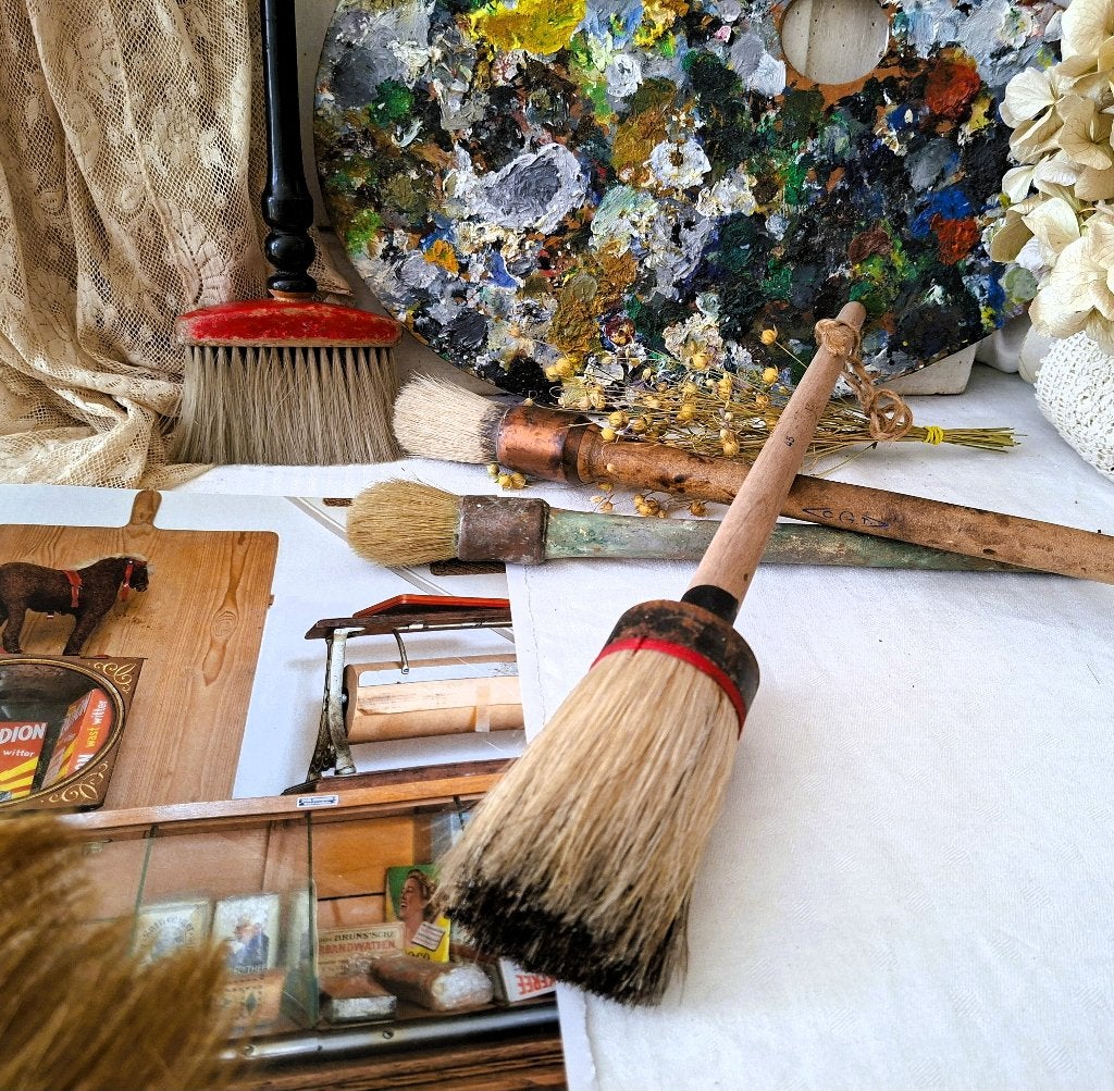 Oude Franse schilderskwast 'PiFrance', Antiek en Kunst, Curiosa en Brocante, Ophalen of Verzenden