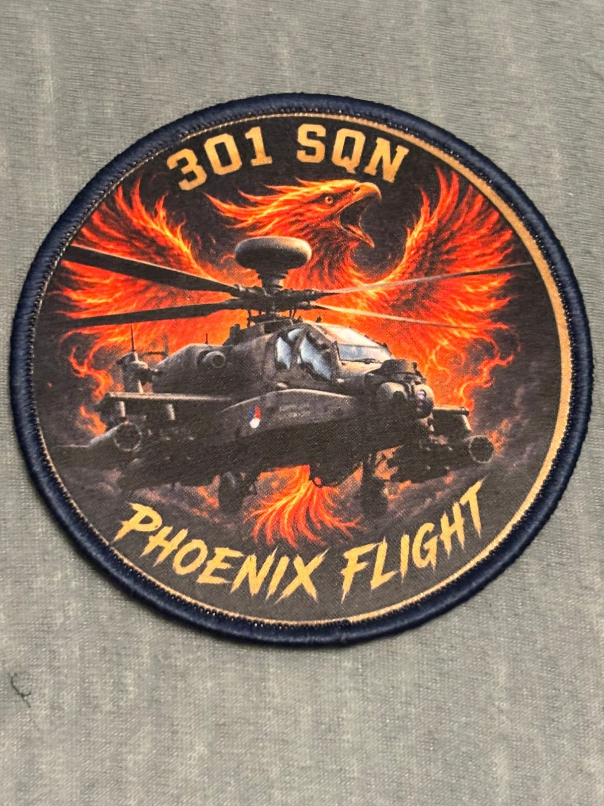 Embleem 301 SQN phoenix flight, Verzamelen, Militaria | Algemeen, Verzenden, Luchtmacht, Nederland, Embleem of Badge