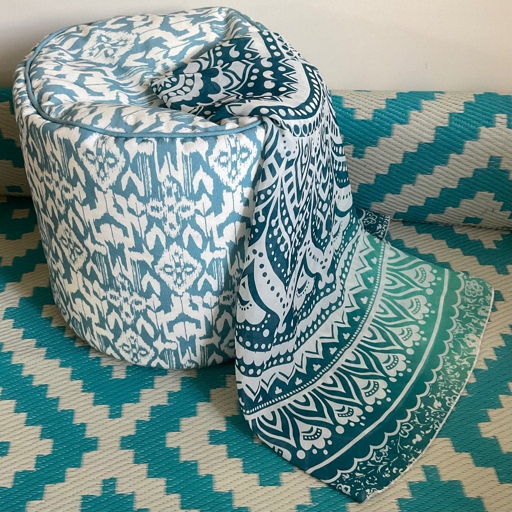 Set woonaccesoires groen/blauw, Ophalen, 50 tot 100 cm, Zo goed als nieuw, Groen