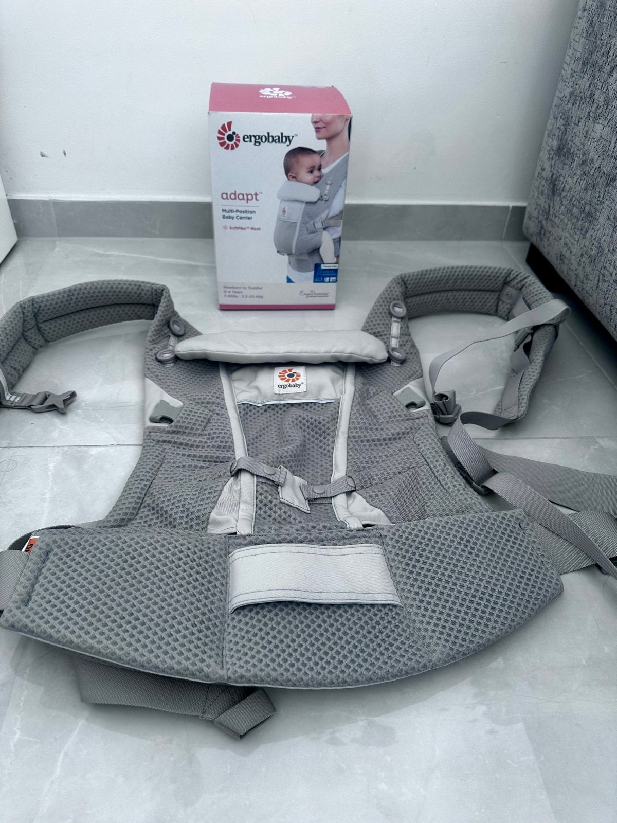 Ergobaby Adapt softflex mesh Draagzak, Ophalen, Zo goed als nieuw, Buik, Rug of Zij, Draagzak