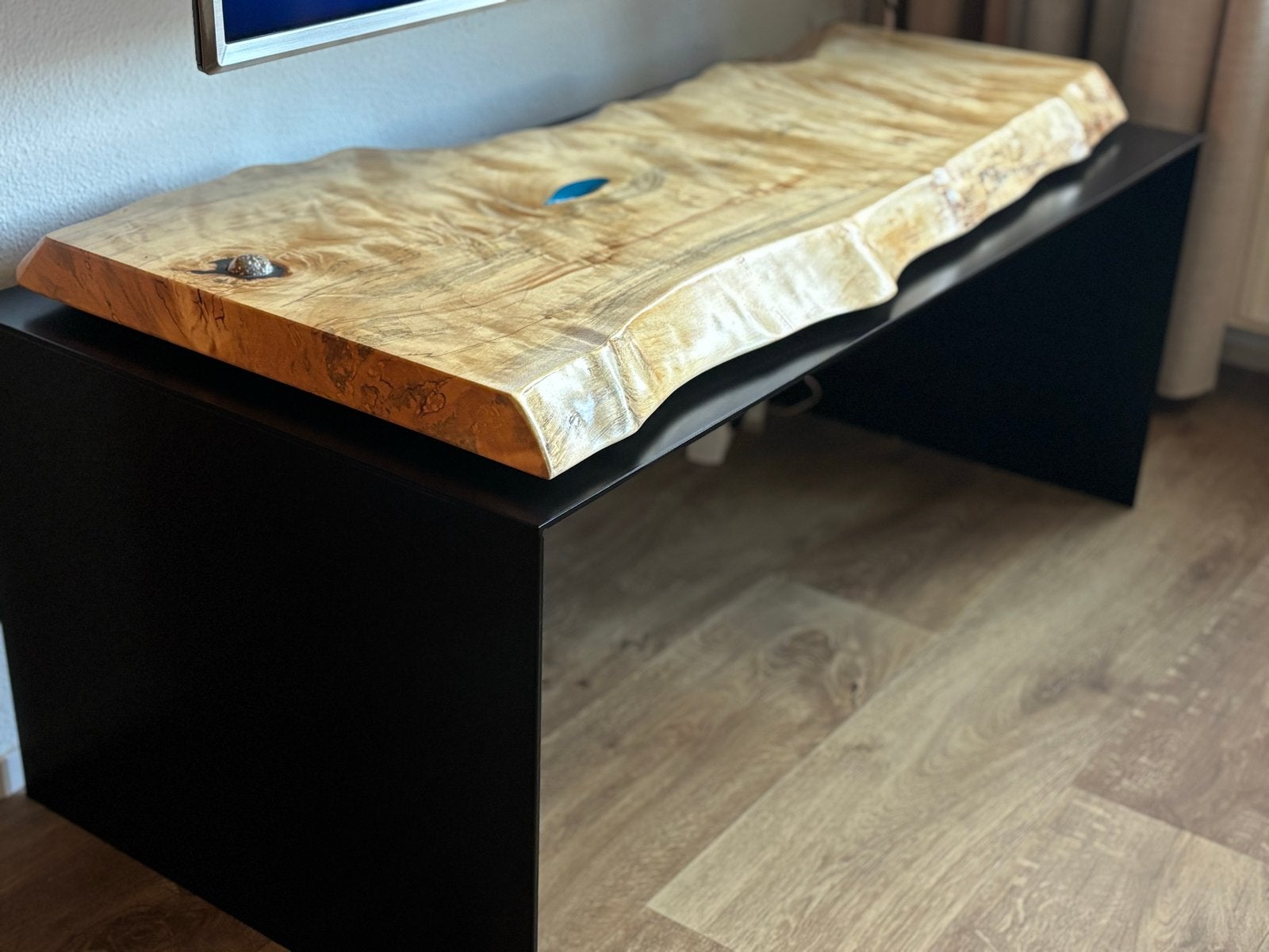 Unieke handgemaakte design salontafel, 100 tot 150 cm, 50 tot 100 cm, Zo goed als nieuw, Industrieel , design