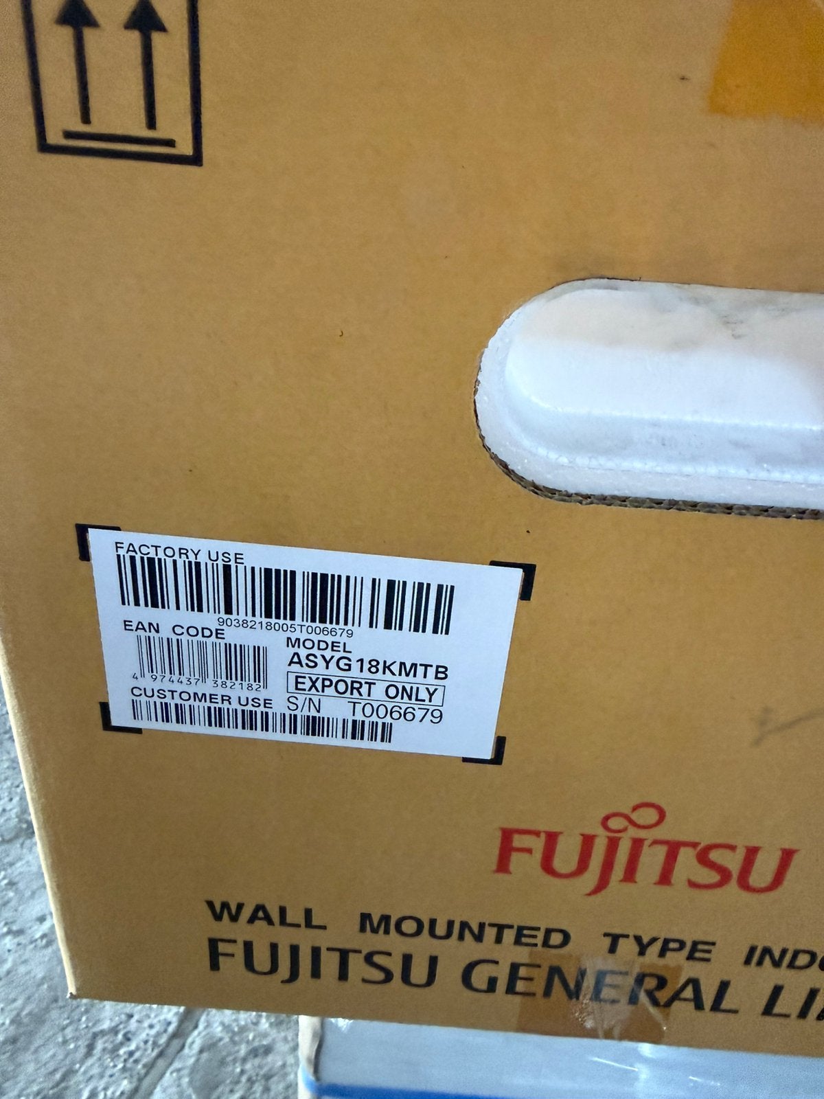 Fujitsu Airco set - split airco - nieuw in doos, Ophalen, Zo goed als nieuw, Wandairco, 3 snelheden of meer