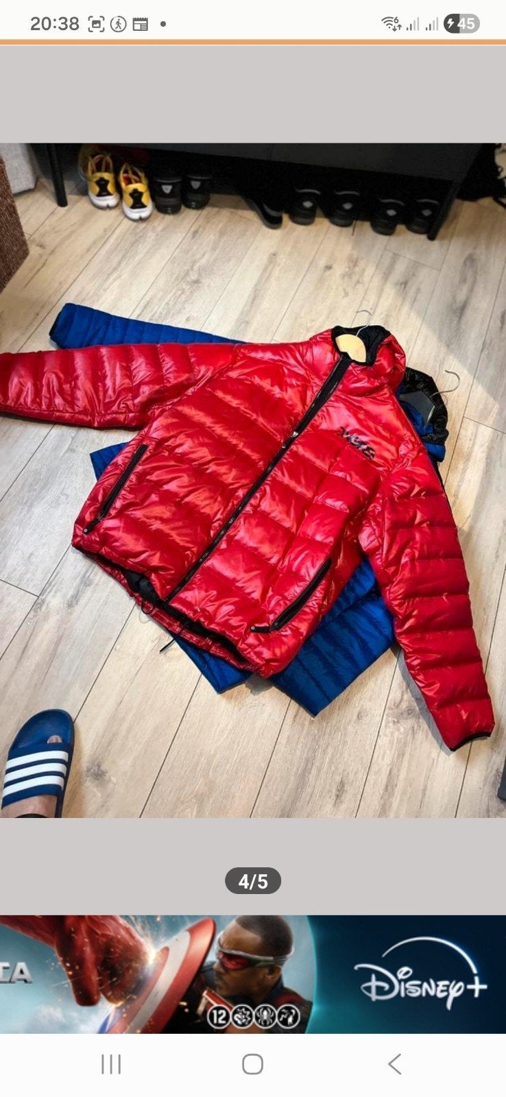 Heren DNGS winterjas rood maat XXL, Overige maten, Ophalen of Verzenden, Gedragen, DNGS