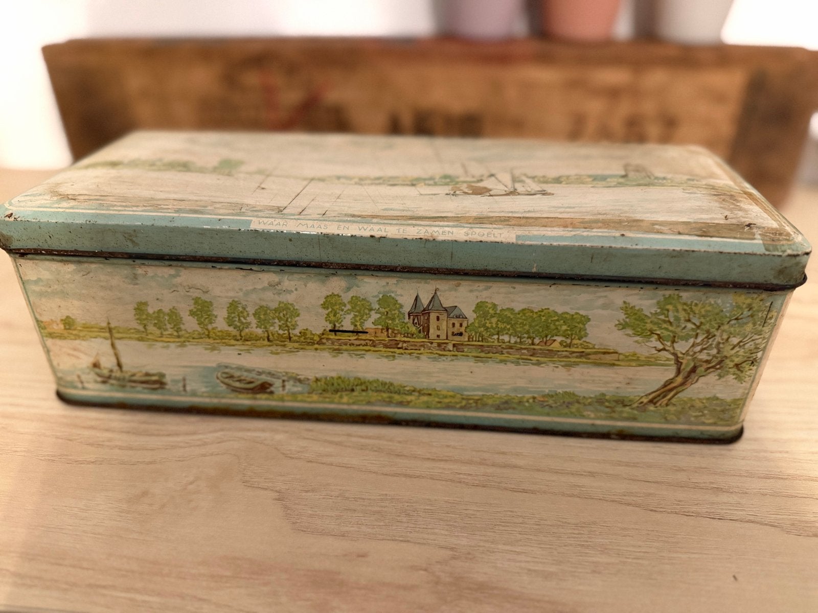 Vintage Van Melle Drups blik Honing in uw woning ‘30/’50, Ophalen of Verzenden
