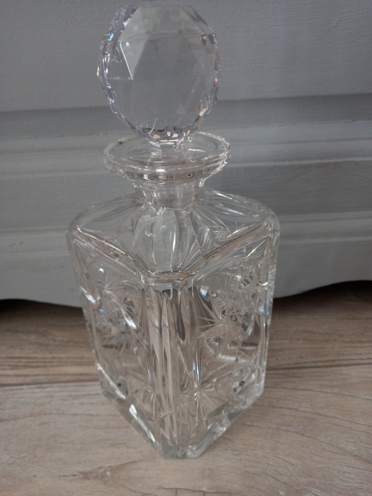 Kristallen whiskey karaf met fijn slijpsel, Ophalen of Verzenden
