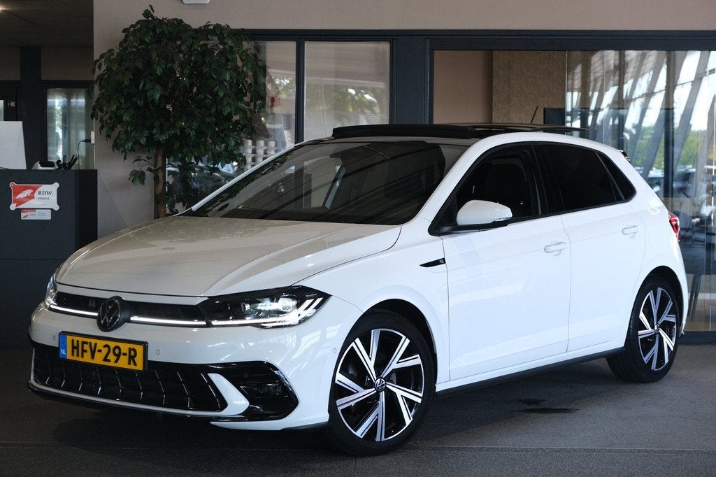 Volkswagen POLO 1.0 TSI R-Line DSG 110 PK Pano Navi ACC Pdc, Gebruikt, Euro 6, Alcantara, Wit