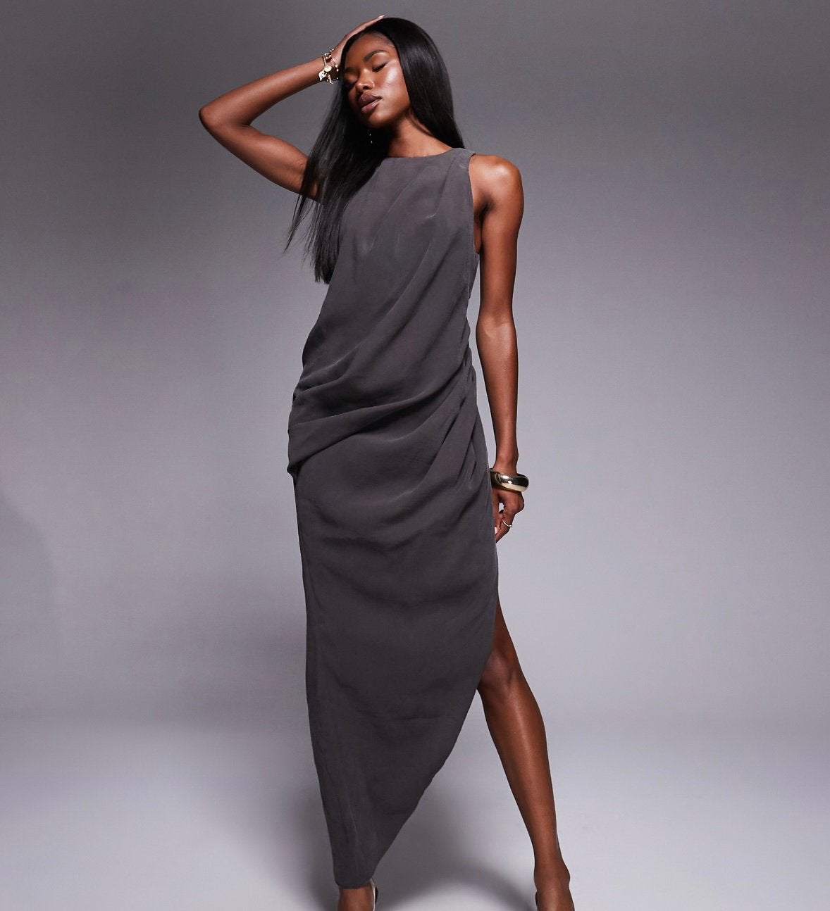 ASOS DESIGN - Maxi jurk van mesh, Galajurk, Ophalen of Verzenden, Zo goed als nieuw, Maat 36 (S)