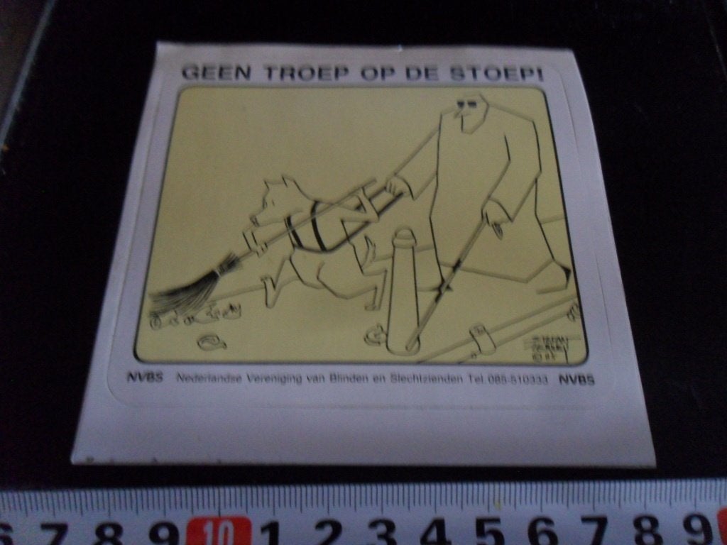 sticker Geen troep op de stoep! NVBS Blienden slechtzienden*, Ophalen, Zo goed als nieuw