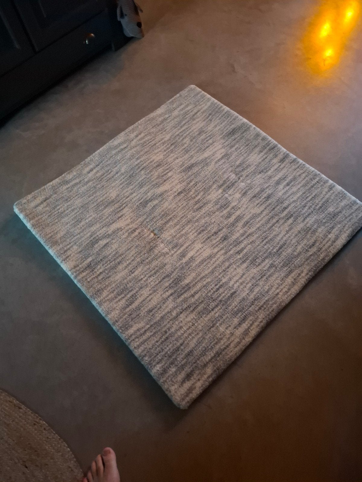 Prachtig Wollen Vloerkleed (100% Schapenwol)-1x1 mtr, Ophalen, 200 cm of meer, 50 tot 100 cm, Zo goed als nieuw