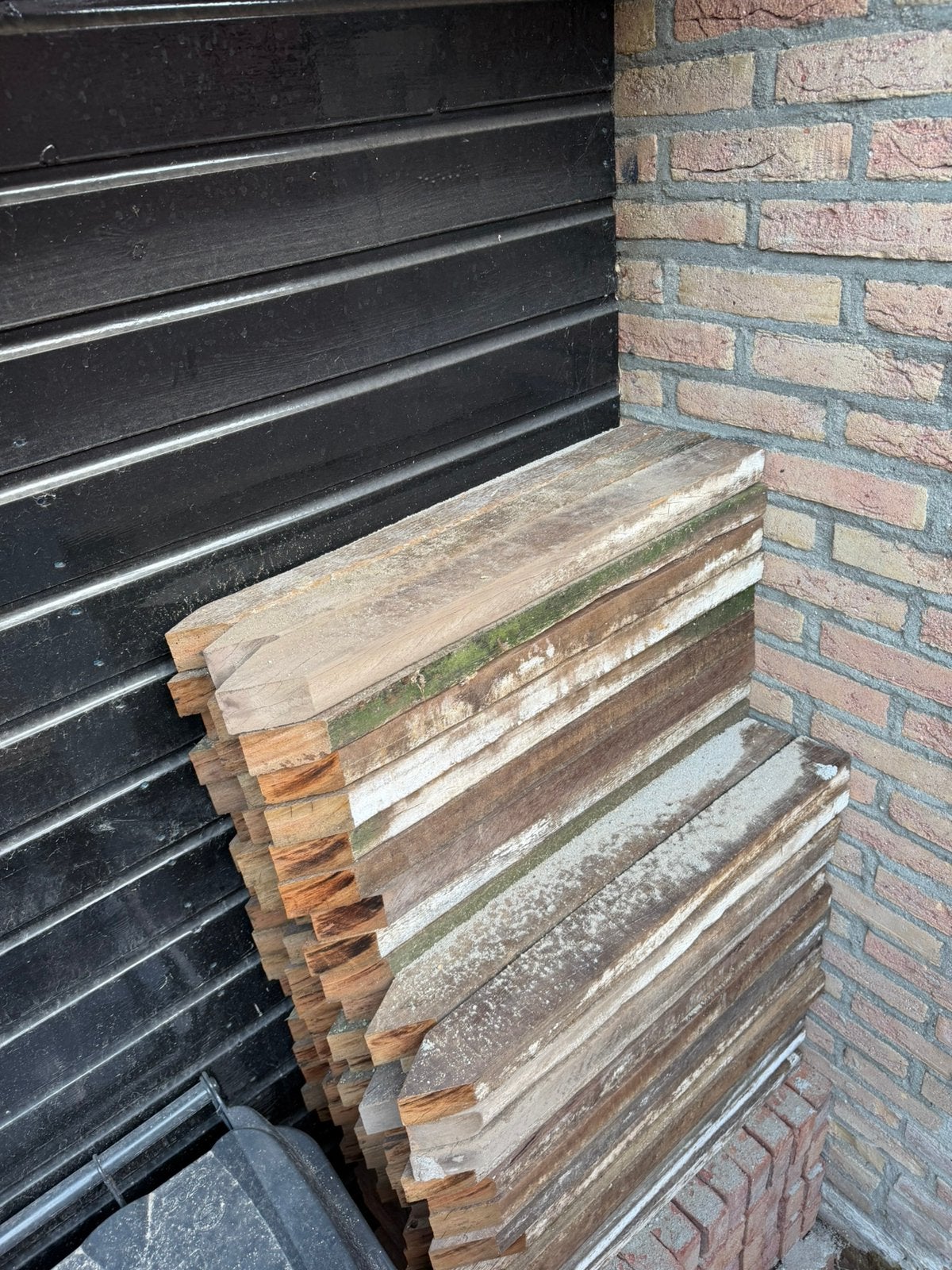 Piket palen azobe hardhout +/- 85 stuks, Ophalen of Verzenden, Zo goed als nieuw, Minder dan 5 m², Overige typen