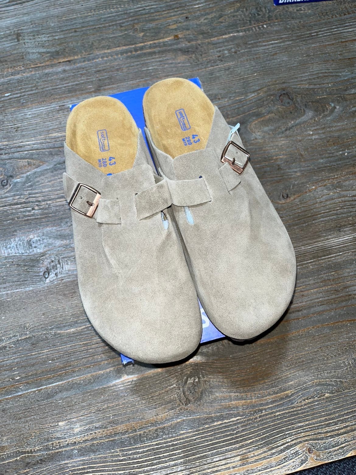 Birkenstock taupe maat 43, Verzenden, Zo goed als nieuw, Bruin