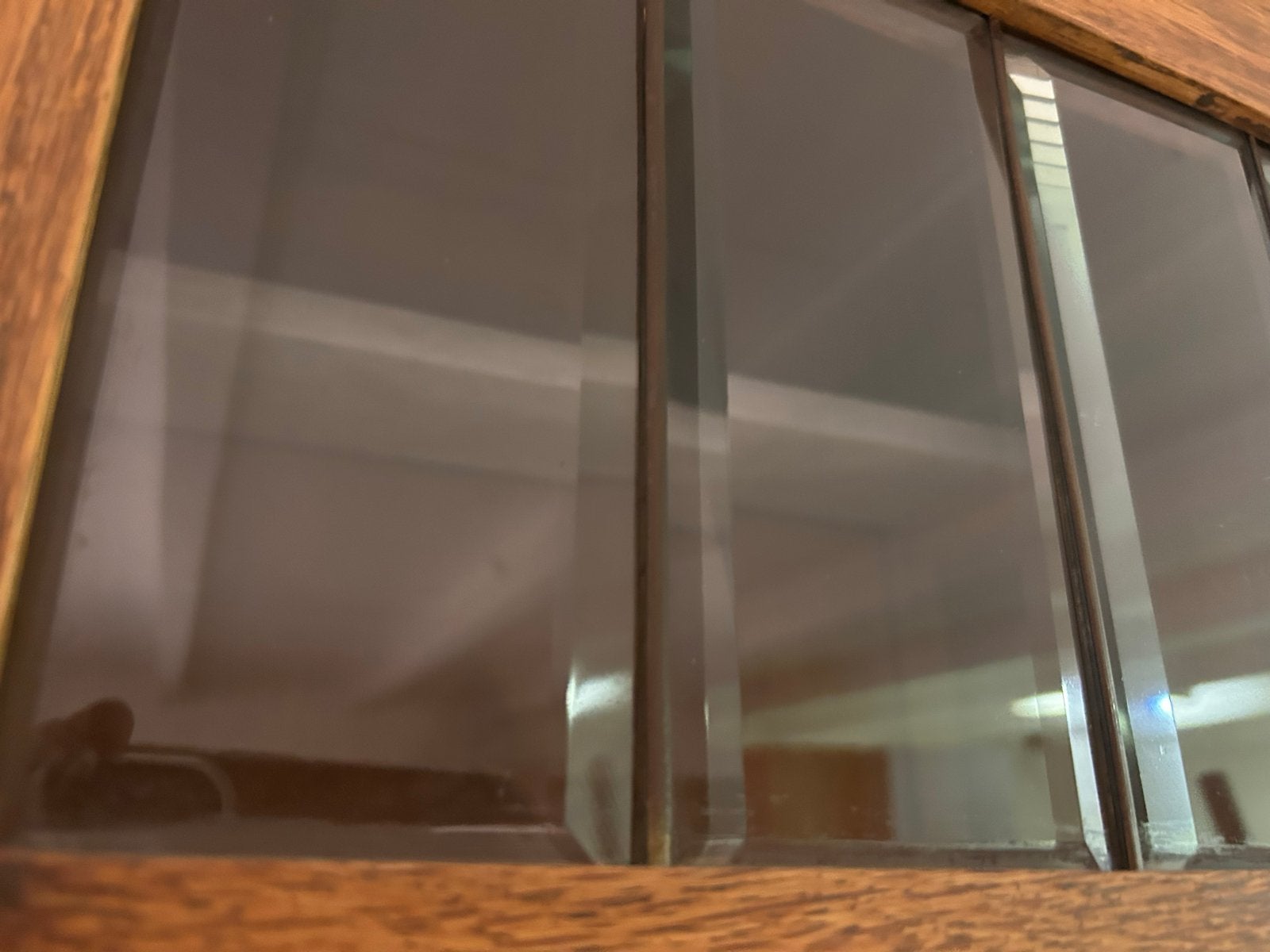 Antieke Eikenhouten Kast met Spiegel en Lades, Ophalen of Verzenden