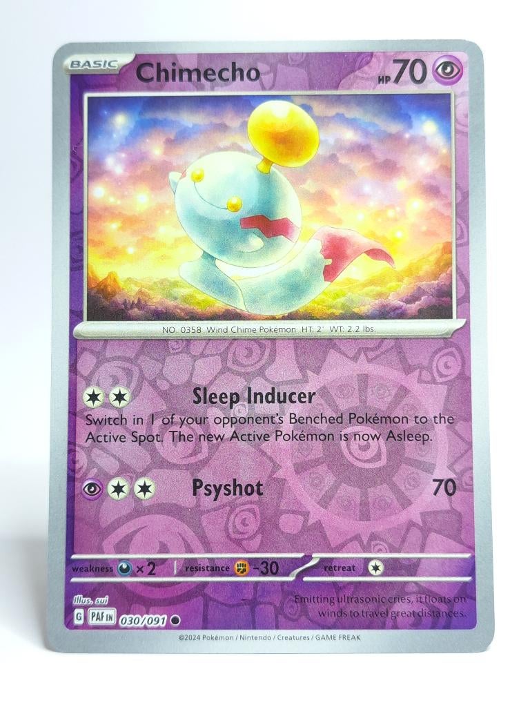Pokémon - Paldean Fates - Chimecho - 030/091 - Reverse Holo, Verzenden, Zo goed als nieuw, Losse kaart, Foil