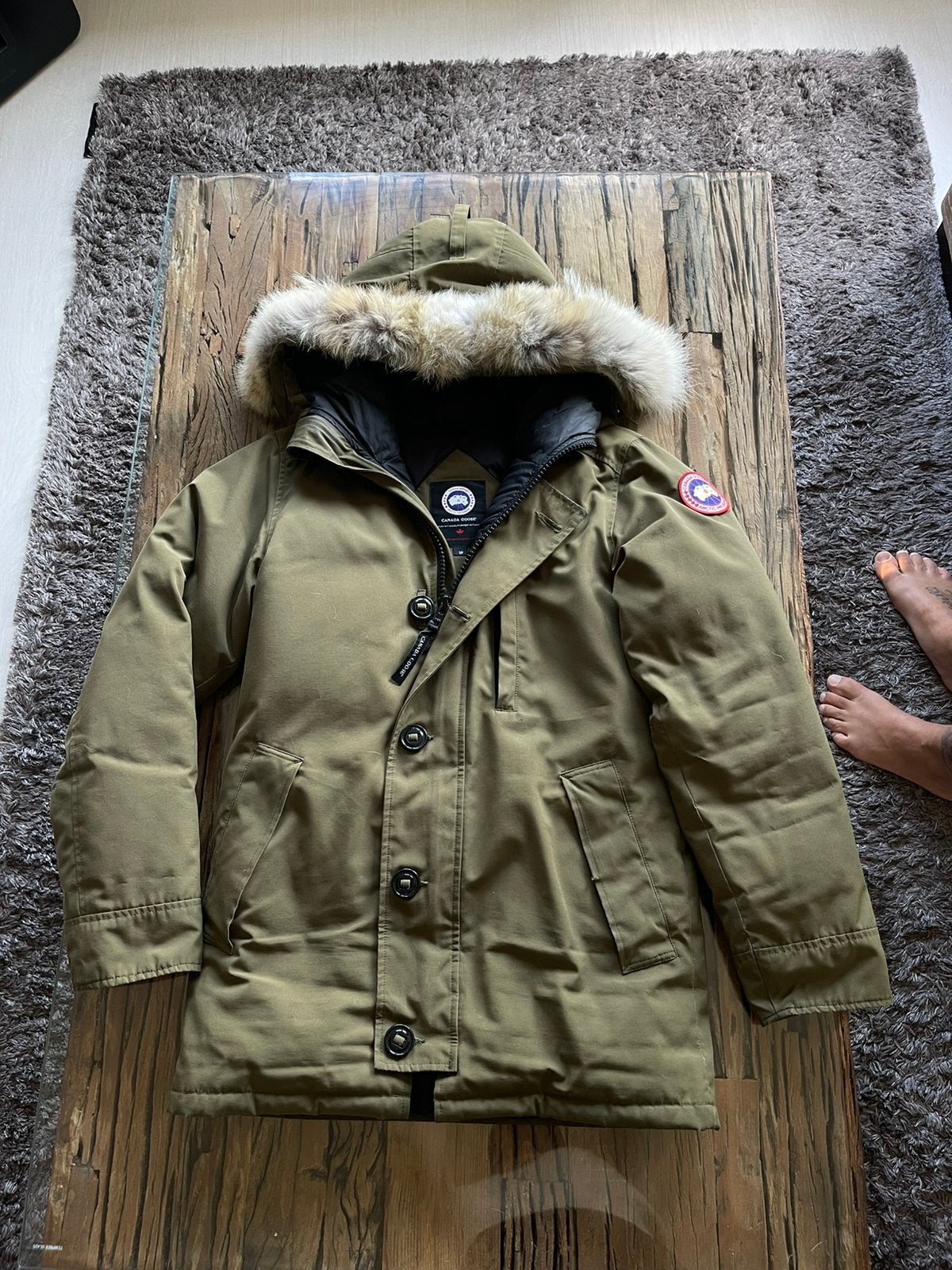 Originele Canada Goose jas, Ophalen of Verzenden, Gedragen, Maat 46 (S) of kleiner, Groen