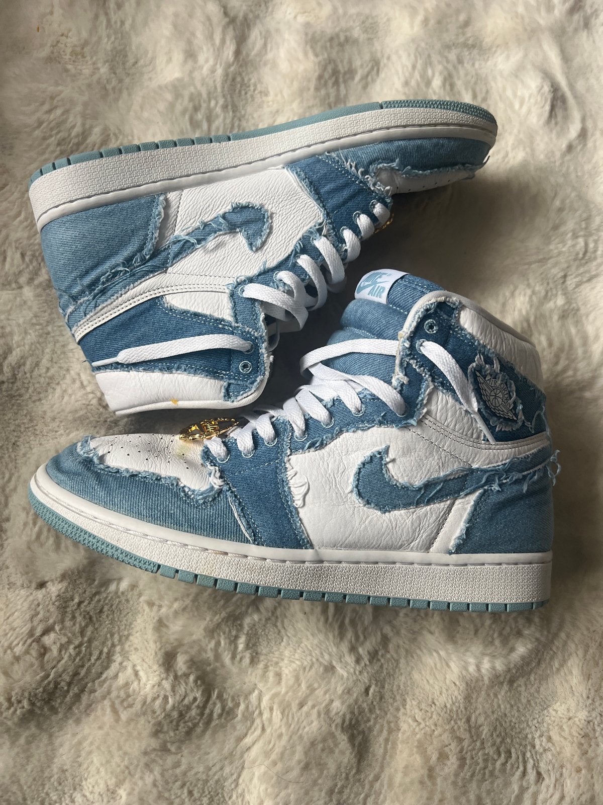Nike Air Jordan 1 High OG Denim maat 43, Ophalen of Verzenden, Zo goed als nieuw, Blauw, Sneakers of Gympen