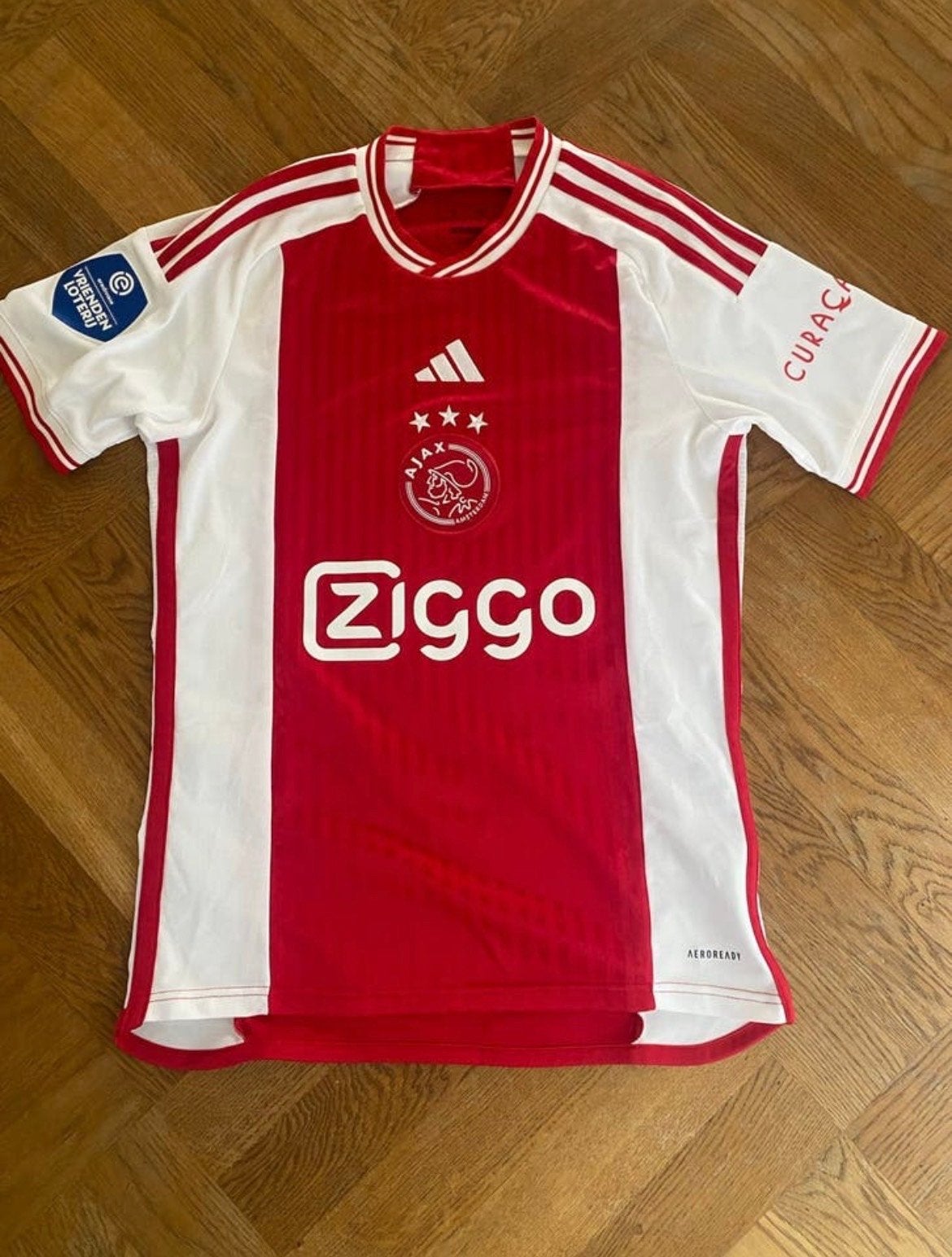 Jordan Henderson Ajax shirt 23/24 met patches (ruilen), Ophalen of Verzenden, Voetbal, Gedragen, Rood