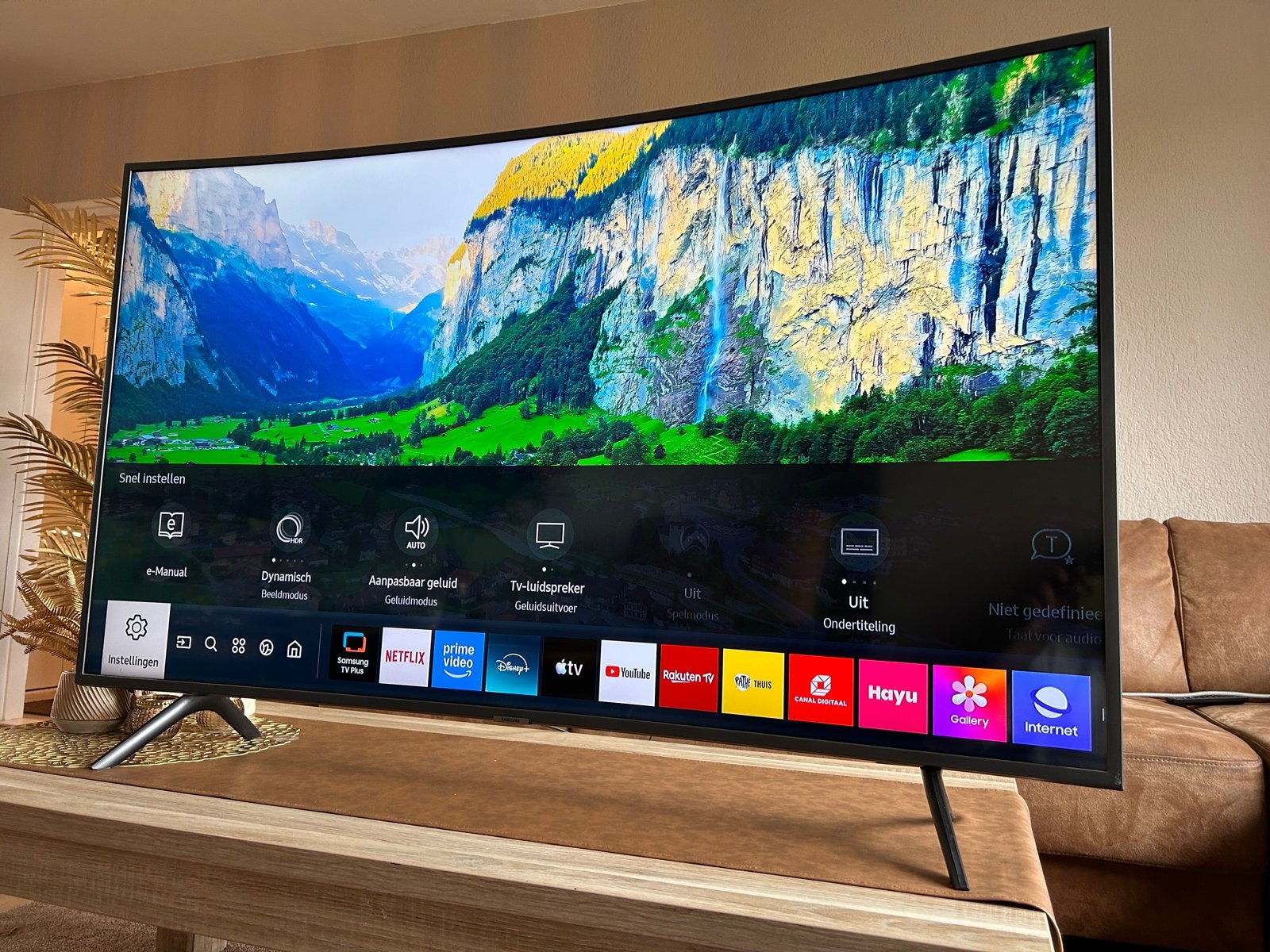 Samsung 55 inch Curved UHD Smart TV, Audio, Tv en Foto, Ophalen, Samsung, 100 cm of meer, 4k (UHD)