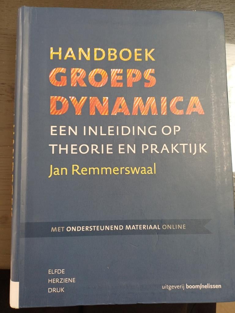 Handboek Groepsdynamica - Jan Remmerswaal, Boeken, Studieboeken en Cursussen, Ophalen of Verzenden