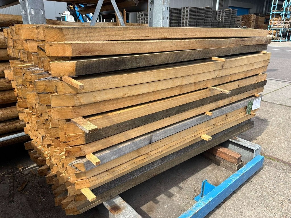 6x6 CM duurzaam hergebruik FSC Eucalyptus hout paal palen, Doe-het-zelf en Verbouw, Gebruikt, Ophalen of Verzenden, 200 tot 250 cm