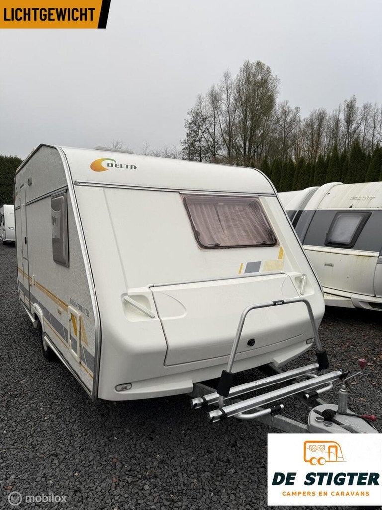 Delta 3900 Summerliner vastbed treinzit voortent luifel, Caravans en Kamperen, Bedrijf, 750 - 1000 kg, 6 tot 7 meter, Koelkast
