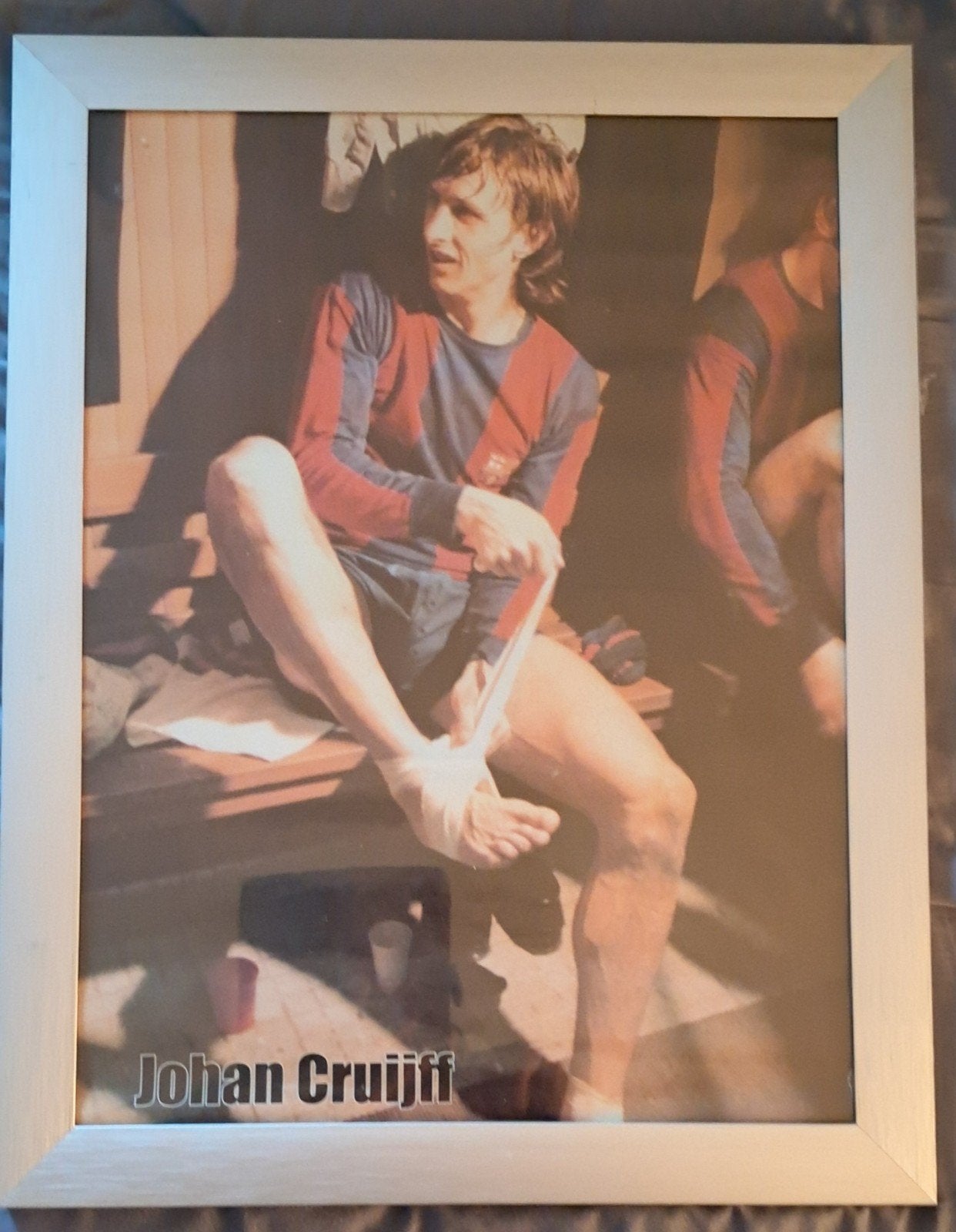 Ingelijste foto Johan Cruijff - FC Barcelona, Ophalen of Verzenden, Zo goed als nieuw, Ajax