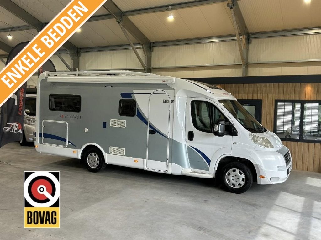 Dethleffs Advantage T6611 60.000KM Enkele Bedden Fiat 130PK, Caravans en Kamperen, Ringverwarming, Fiat, Bedrijf, Tot en met 3