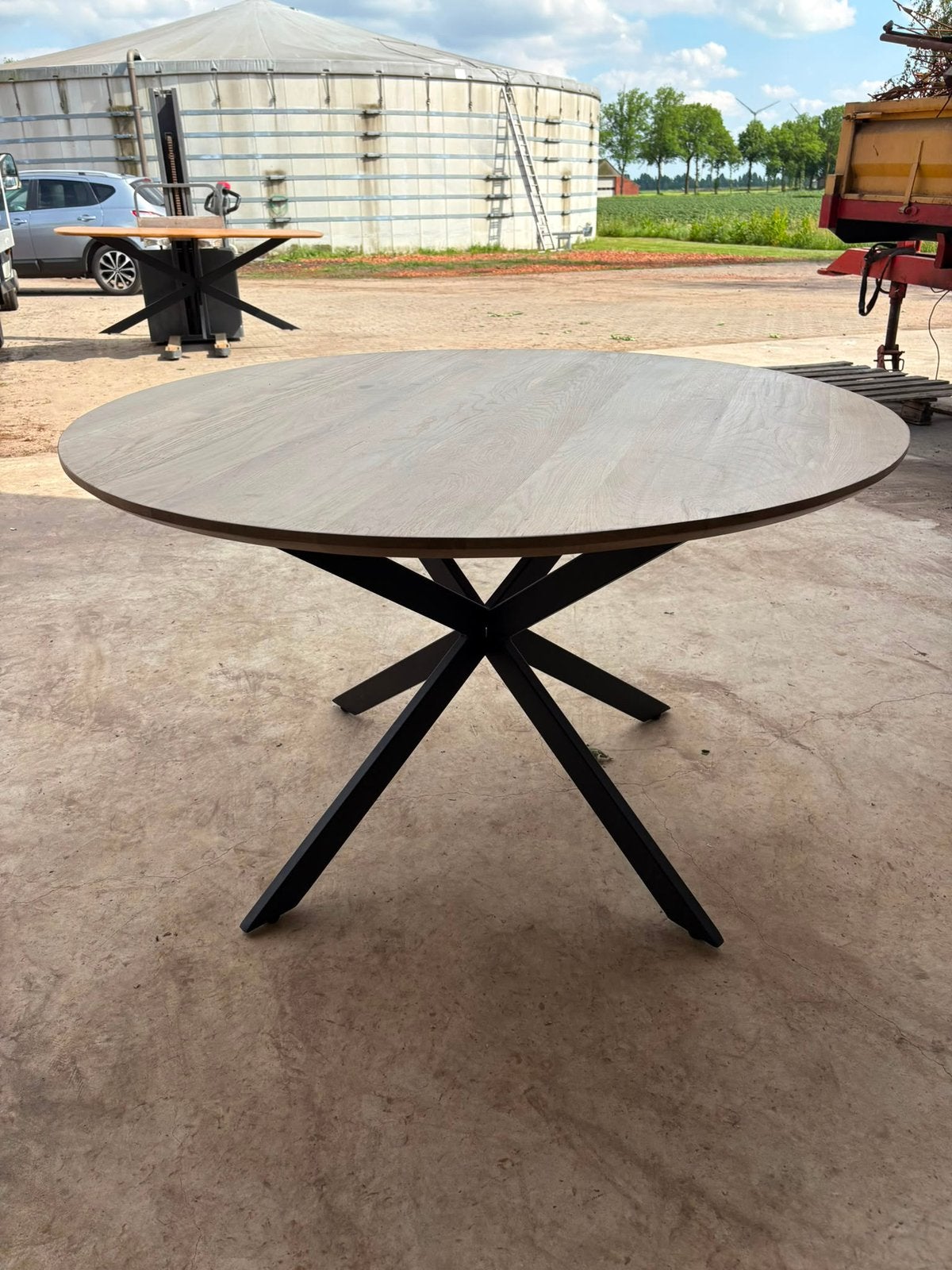 Nieuw eiken eettafel rond 140 cm €350,-, Huis en Inrichting, Tafels | Eettafels, Ophalen, Nieuw, Rond, 100 tot 150 cm