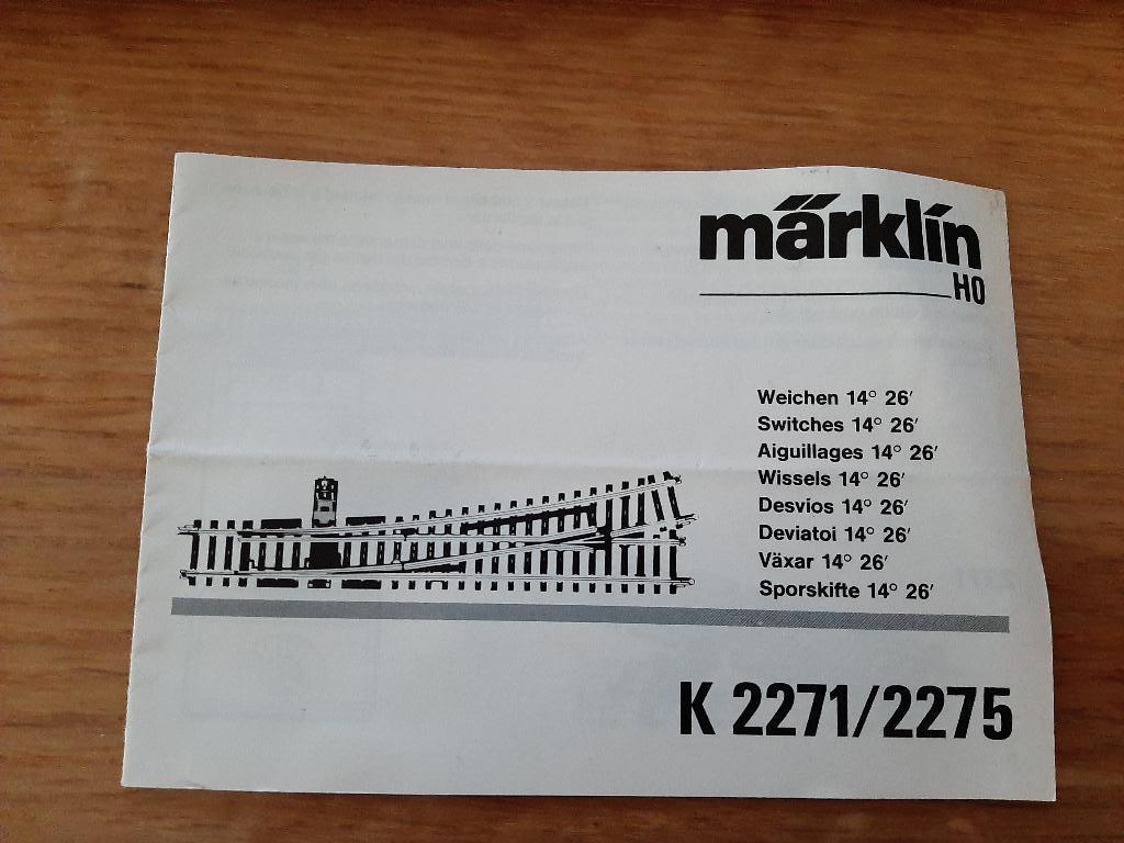 Marklin boekje van de k 2271/ 2275., Wisselstroom, Gebruikt, Märklin, Boek, Tijdschrift of Catalogus