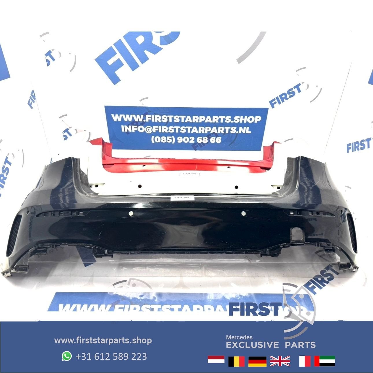 A1778851301 W177 ACHTERBUMPER A KLASSE AMG BUMPER ZWART/WIT/, Auto-onderdelen, Carrosserie en Plaatwerk, Gebruikt, -, Ophalen of Verzenden