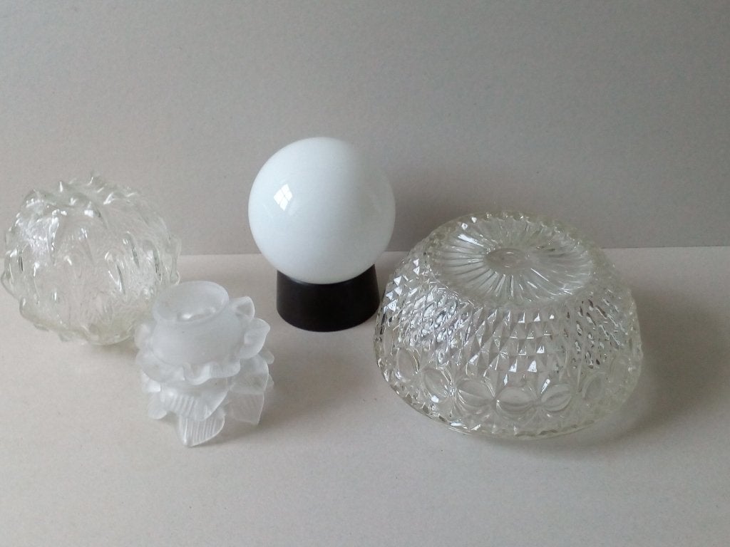 Vintage lampenkapjes/Plafondlamp(Niko) Pr.p/st.vanaf., Overige kleuren, Ophalen of Verzenden, Zo goed als nieuw, Minder dan 25 cm