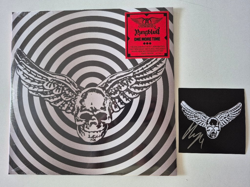 Aerosmith Yungblud One more time Vinyl LP silver signed card, LP, Ophalen of Verzenden, 12 inch, Nieuw in verpakking