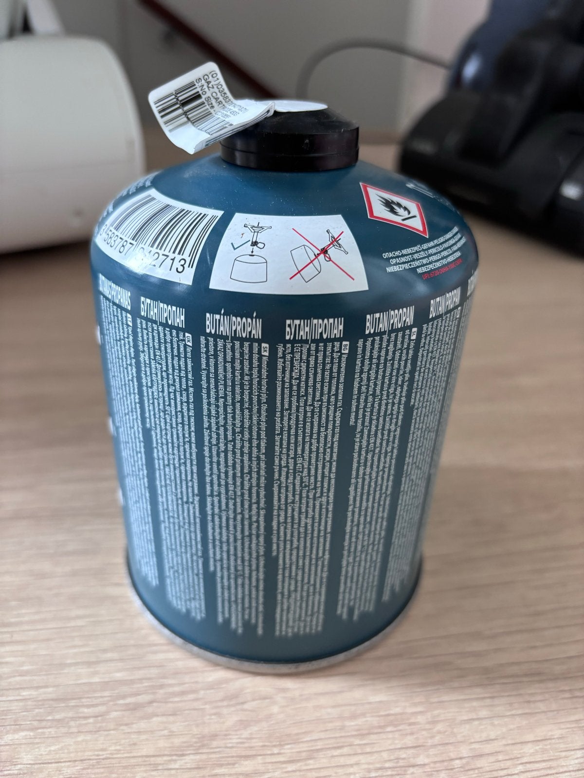 Decathlon Butaan/Propaan Gasfles 450g, Ophalen, Nieuw